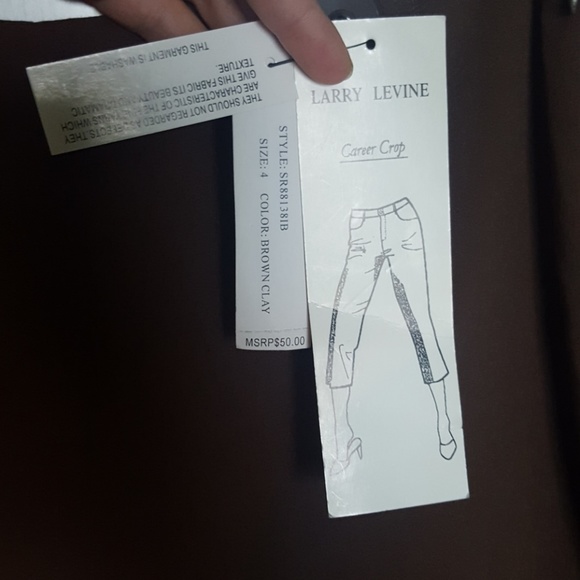 NWT brown crop slacks - Picture 3 of 5